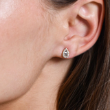 Cercei din aur cu diamante PEAR SHAPED