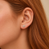 Cercei cu diamante naturale HALO DIAMONDS