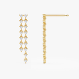 Cercei din aur lungi cu diamante de 0.65 ct