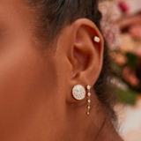 Cercei din aur lungi cu diamante de 0.50 ct