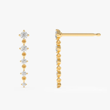 Cercei din aur lungi cu diamante de 0.50 ct