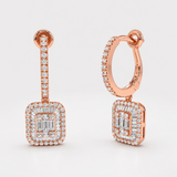 Cercei cu diamante naturale - Diamond Outline (0.98 ct)