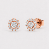 Cercei cu diamante naturale HALO DIAMONDS