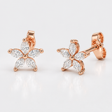 Cercei cu diamante - Fleur Marquise