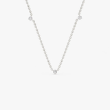 Colier din aur cu cinci diamante