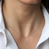 Colier din aur cu cinci diamante