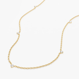 Colier din aur cu cinci diamante