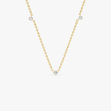 Colier din aur cu cinci diamante