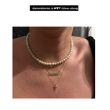 Colier din aur MAMA cu diamante de 0.27 ct