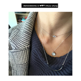 Colier din aur cu simbol ochi deochi cu diamante si safir