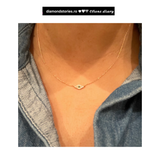 Colier din aur cu simbol ochi deochi cu diamante si smarald