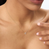Colier din aur cu inima si diamante de 0.10 ct