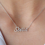 Colier din aur cu diamante personalizat cu litere nume