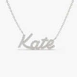 Colier din aur cu diamante personalizat cu litere nume