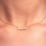 Colier din aur MAMA cu diamante de 0.27 ct