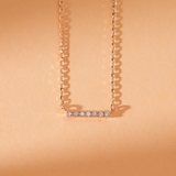 Colier din aur model bara de diamante