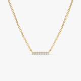 Colier din aur model bara de diamante