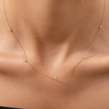 Colier cu diamante naturale - Dainty Diamond Station