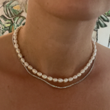 Colier tennis din aur cu diamante de 3.4 ct