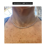 Colier tennis din aur cu diamante de 3.4 ct