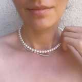 Colier tennis din aur cu diamante de 3.4 ct