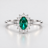 Inel cu smarald natural si diamante naturale - EMERALD DREAM