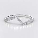 Inel din aur cu diamante naturale V shaped