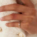 Inel din aur cu diamant solitaire de 0.18 ct