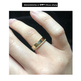 Inel din aur cu diamant solitaire in montura de tip tensiune