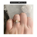 Inel din aur cu diamante model CHEVRON de 0.14 ct