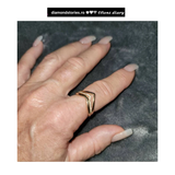 Inel din aur cu diamante model CHEVRON de 0.14 ct