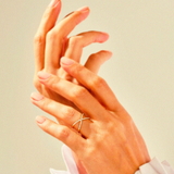 Inel din aur cu diamante de 0.60 ct model CRISS CROSS