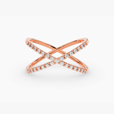 Inel din aur cu diamante de 0.60 ct model CRISS CROSS