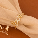 Inel din aur cu diamante de 0.14 ct LOVE