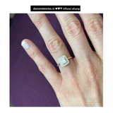 Inel din aur cu diamante model BAGUETTE