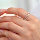 Inel din aur cu diamante model ROYAL baguette