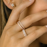 Inel din aur cu diamante model ROYAL baguette