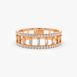 Inel din aur cu diamante model ROYAL baguette