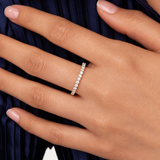 Inel din aur cu diamante Half-Eternity Round
