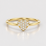 Inel cu diamante naturale - Heart Glow