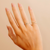 Inel din aur cu inima deschisa si diamante de 0.08 ct