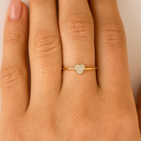 Inel din aur cu inima si diamante de 0.08 ct