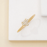 Inel din aur cu inima si diamante de 0.08 ct