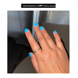 Inel din aur cu lant cubanez si diamant de 0.08 ct