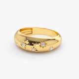 Inel din aur cu diamante de 0.11 ct model DOME RING