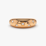 Inel din aur cu diamante de 0.11 ct model DOME RING