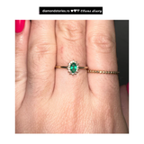 Inel din aur cu diamante si smarald