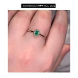 Inel din aur cu diamante si smarald