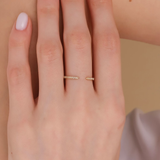 Inel din aur deschis cu diamante