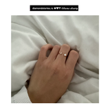 Inel din aur cu diamante bagheta si rotunde de 0.15 ct